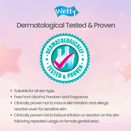 Wetty Biodegradable & Flushable Feminine Toilet Wet Tissue 10's