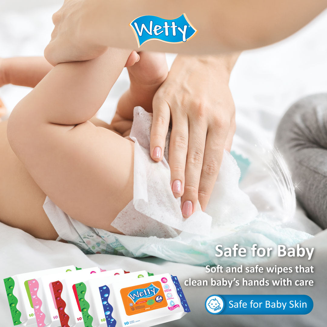 Wipe Tissue Wetty Wet Wipes Antibacterial Fragrance Thick Wet Tissue Tisu Basah Te