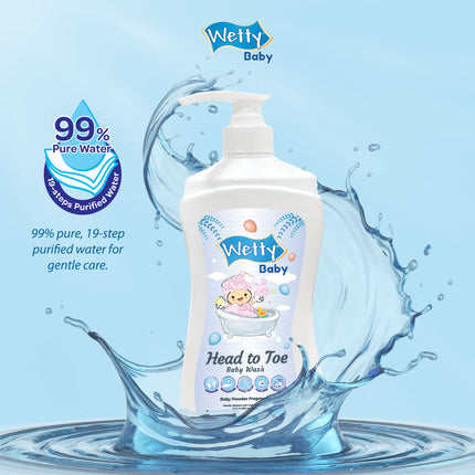 Wetty Baby Head To Toe Baby Wash (750ml)