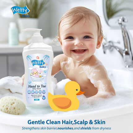 Wetty Baby Head To Toe Baby Wash (750ml)