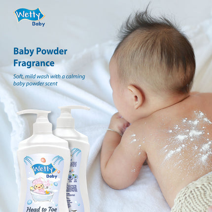 Wetty Baby Head To Toe Baby Wash (750ml)