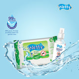 Wetty Mosquito Repellent Wet Wipes Anti Mosquito Wet Tissue Tisu Basah Anti Nyamuk 10's x 2 Pack