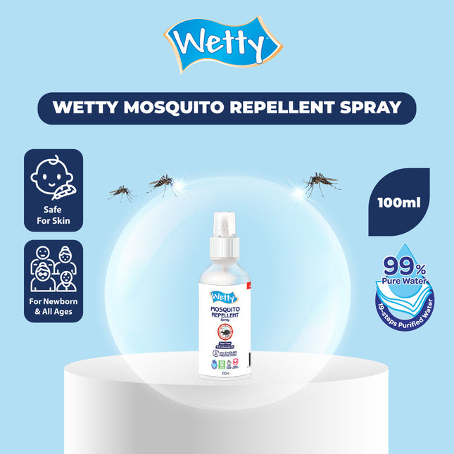 Wetty Mosquito Repellent Spray 100ml Anti-Mosquito Penghalau Nyamuk
