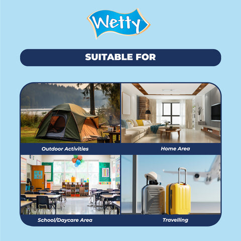 Wetty Mosquito Repellent Wet Wipes Anti Mosquito Wet Tissue Tisu Basah Anti Nyamuk 10's x 2 Pack