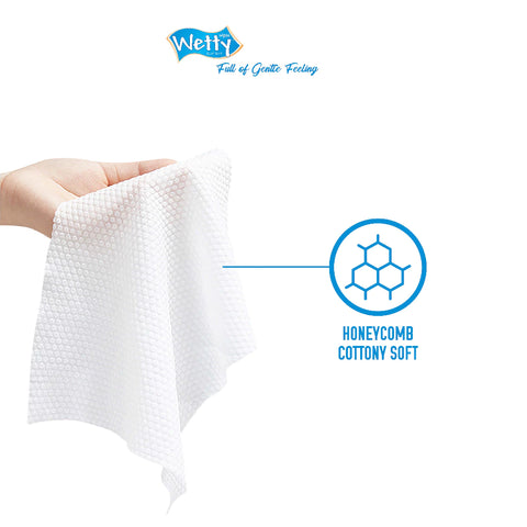 [Promo] Wetty Extra Thick Fragrance-Free Wet Tissue - Rose/Lavender (30's) [Buy 2 Free 4]