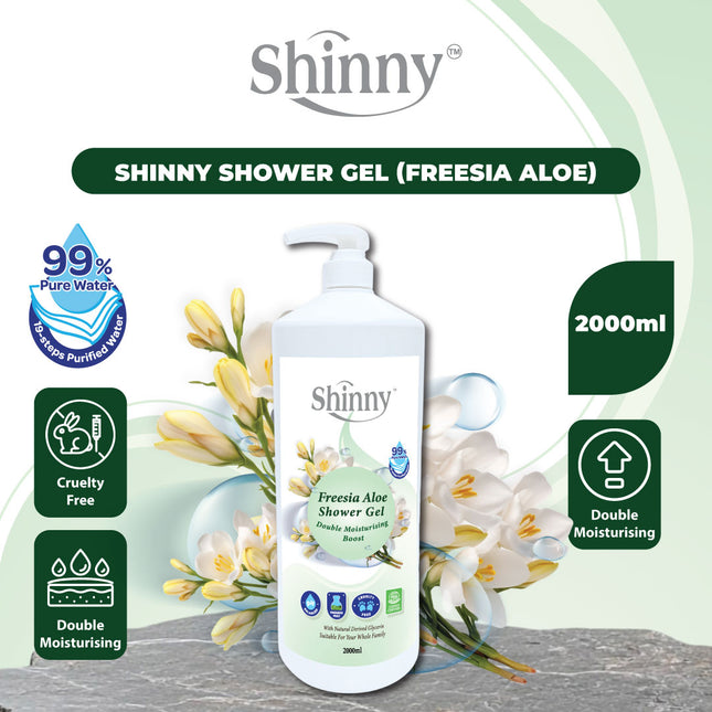 [Upgraded Formulation] Shinny Freesia Aloe Shower Gel Fragrant Shampoo Mandi Wangi Body Wash 沐浴露 Tender Care (2000ml)