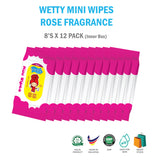 Rose Fragrance Mini Wet Wipes (8's)