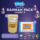 [RAHMAH PACK]  Combo D - HOPE Organic Coconut Nectar Granules Sugar (250gm/pack) & Wetty Fragrance Free Wet Wipes 30's