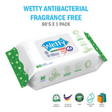 Tisu Basah Bebas Pewangi Antibakteria Wetty 80-an
