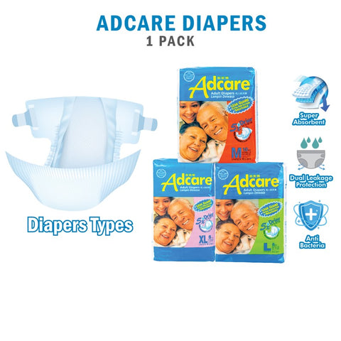 Pampers Pakai Pakai Dewasa Adcare (M 10/ L 8 / XL 6) 1Beg