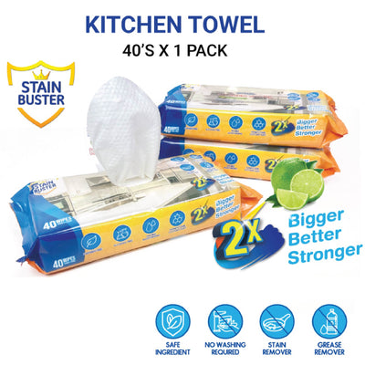 Kitchen Cleaner Towel Wet Wipes (1 x 40's)
